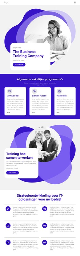 Het Bedrijfstrainingsbedrijf Gratis CSS-Websitesjabloon