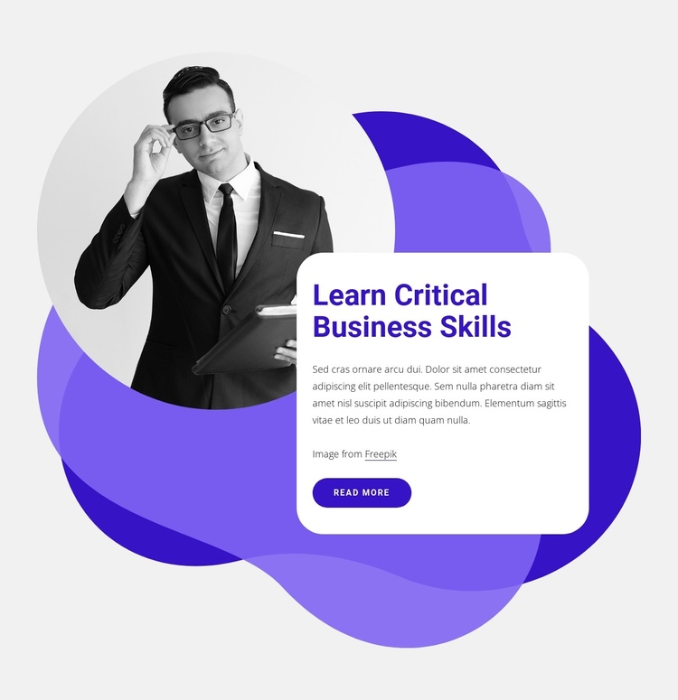 Critical business skills One Page Template
