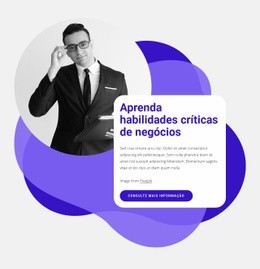 Habilidades Críticas De Negócios - Modelo HTML5 Responsivo