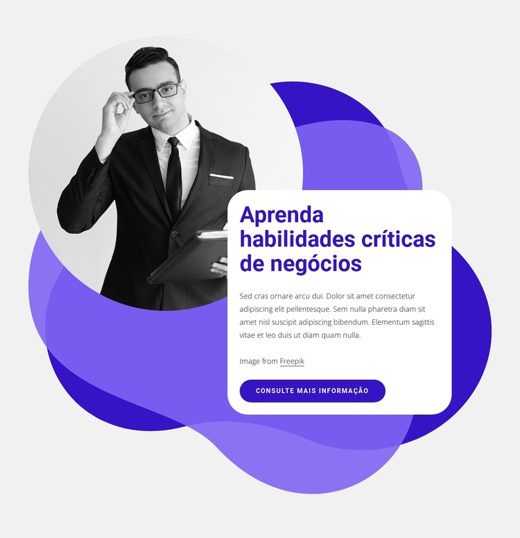 Habilidades críticas de negócios Modelo de site