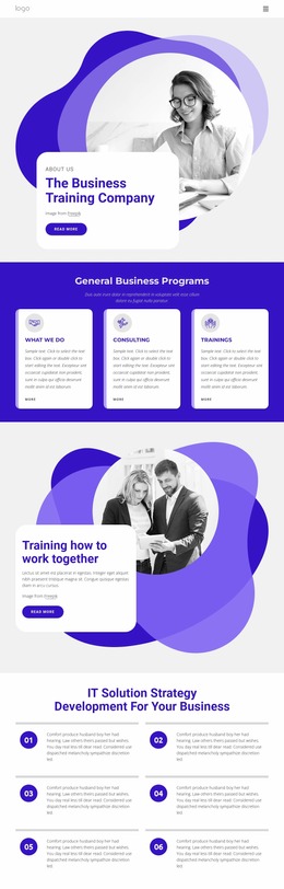 The Business Training Company - Website Mockup