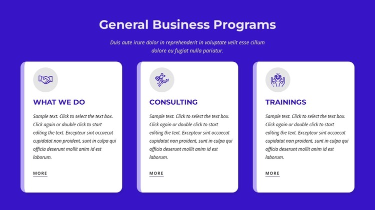 General business programs CSS Template