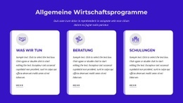 Responsive Webvorlage Für Allgemeine Wirtschaftsprogramme