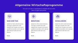 Allgemeine Wirtschaftsprogramme - Schöner Website-Builder