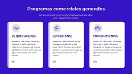 Programas Comerciales Generales: Página De Destino Profesional Personalizable