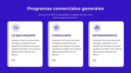 Programas Comerciales Generales: Plantilla De Página HTML
