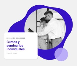 Cursos Individuales: Plantilla De Página Web HTML