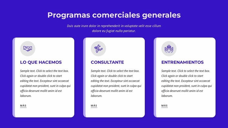 programas comerciales generales Plantilla Joomla