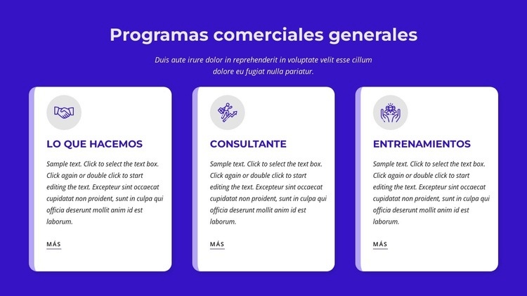 programas comerciales generales Plantilla