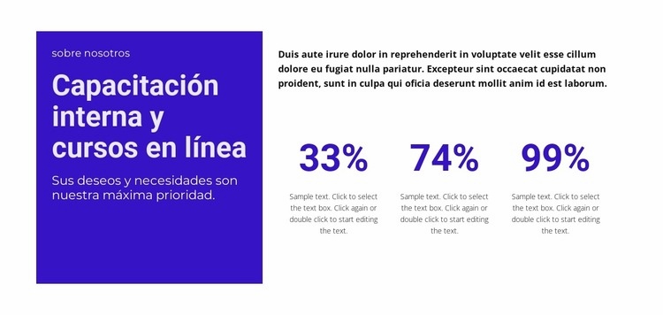 Entrenamientos en línea Plantilla de una página