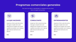 Programas Comerciales Generales - Tema Moderno De WordPress