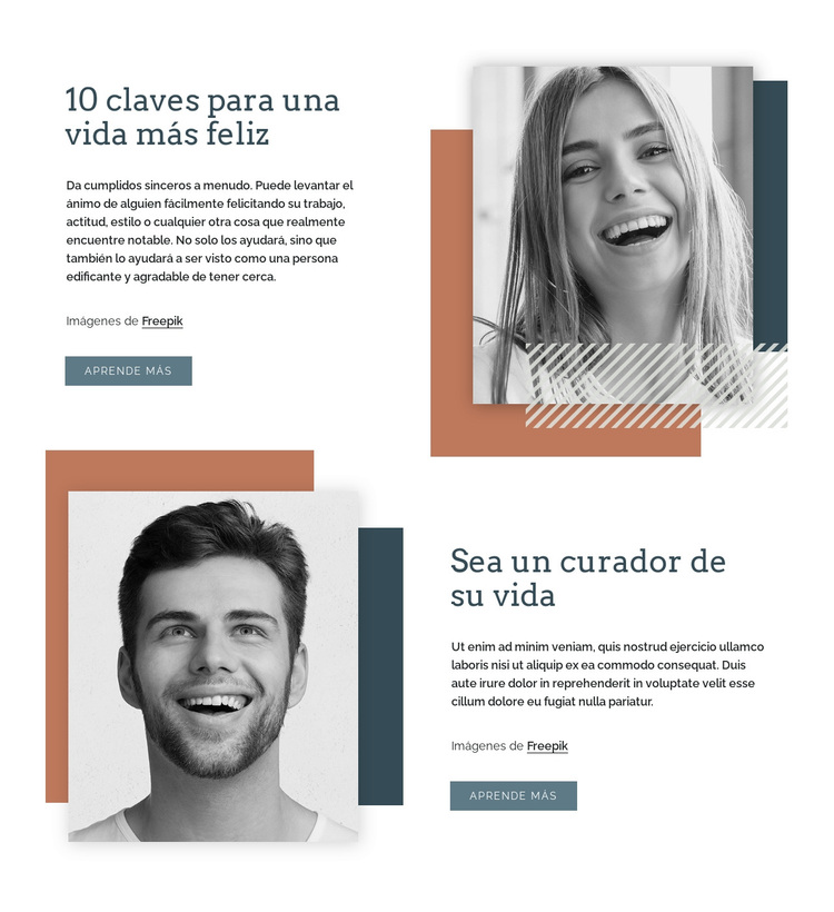 Claves para una vida más feliz Tema de WordPress