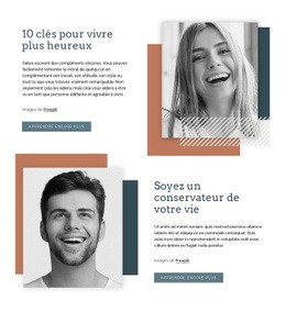 Les Clés D'Une Vie Plus Heureuse – Meilleure Conception De Site Web