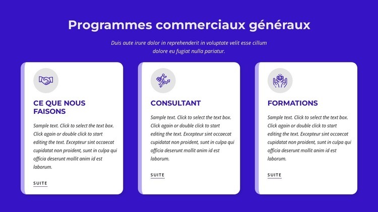 Programmes commerciaux généraux Modèles de constructeur de sites Web