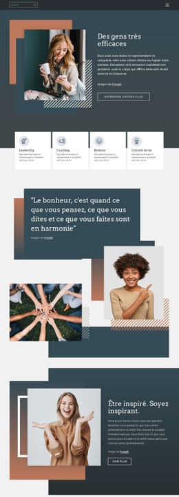 Comment Réussir Dans La Vie - Design HTML Page Online