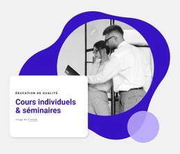 Cours Individuels - Maquette De Site Web Moderne