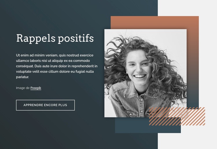 Rappels positifs Maquette de site Web