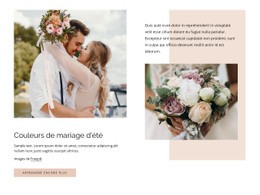 Modèle Web Réactif Pour Couleurs De Mariage D'Été