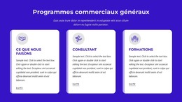 Programmes Commerciaux Généraux - Modèle De Page HTML