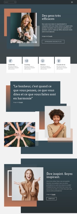 Comment Réussir Dans La Vie - Superbe Modèle HTML5