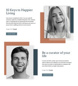 Keys To Happier Living - Best Homepage Design