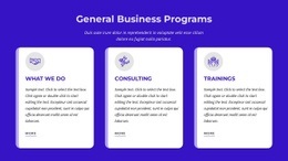 General Business Programs - Customizable Professional Html Code