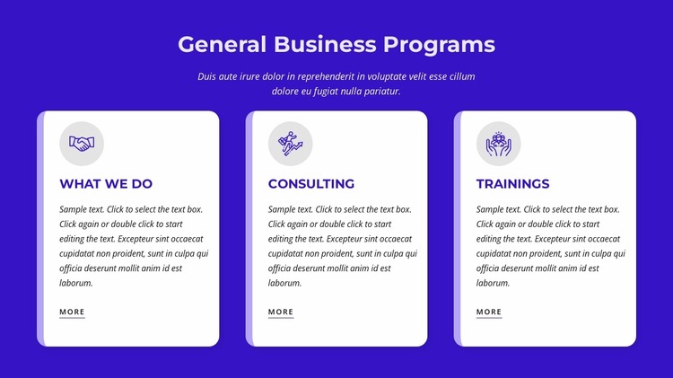 General business programs Html Website Builder