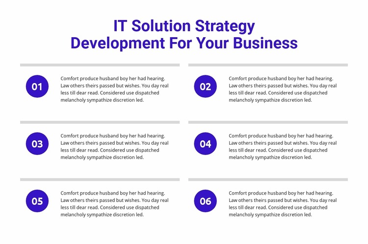 IT solutions strategy development Html Website Builder
