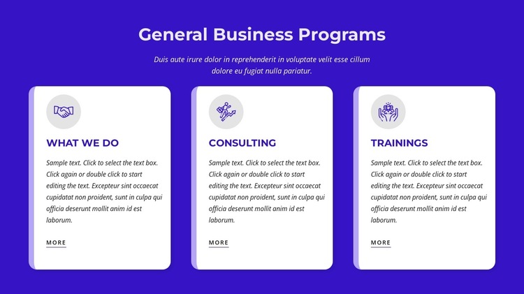 General business programs HTML5 Template