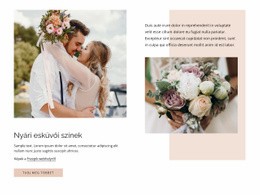 Nyári Esküvői Színek - HTML Oldalsablon
