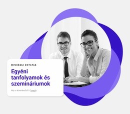 Egyéni Szemináriumok – Reszponzív HTML5-Sablon