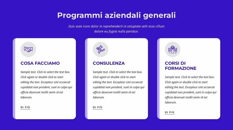 Programmi aziendali generali Modelli di Website Builder