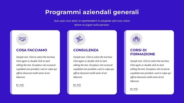 Programmi aziendali generali Modello HTML5