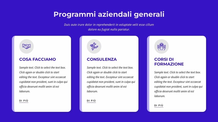 Programmi aziendali generali Modello Joomla