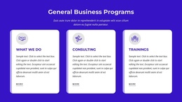 General Business Programs - Drag & Drop Joomla Template