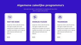 Algemene Zakelijke Programma'S - HTML-Paginasjabloon