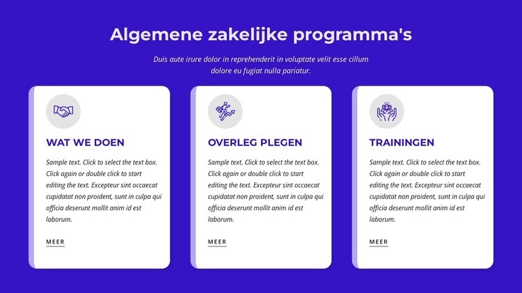 Algemene zakelijke programma's HTML5-sjabloon