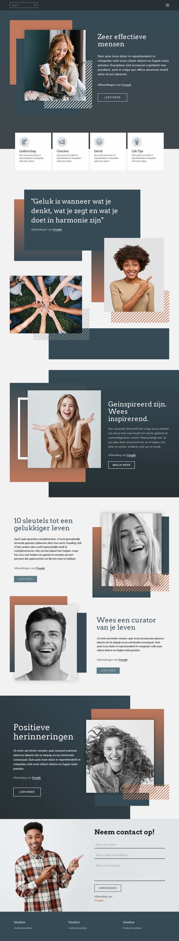 Hoe succesvol te zijn in het leven HTML5-sjabloon