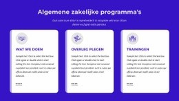 Responsieve Websjabloon Voor Algemene Zakelijke Programma'S