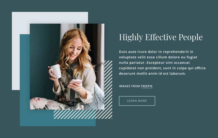 Highly effective people One Page Template