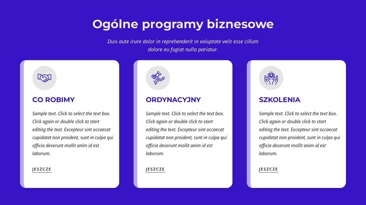 Ogólne programy biznesowe Szablon CSS