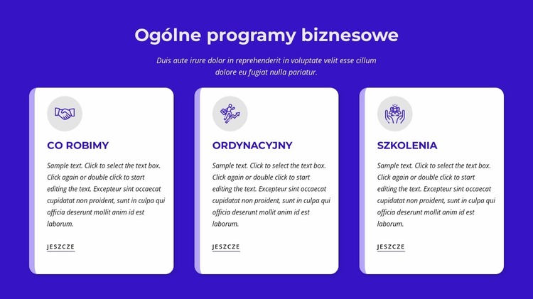 Ogólne programy biznesowe Szablon Joomla