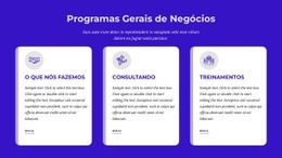 Programas Gerais De Negócios - Maquete De Site Incrível