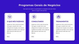 Modelo Web Responsivo Para Programas Gerais De Negócios