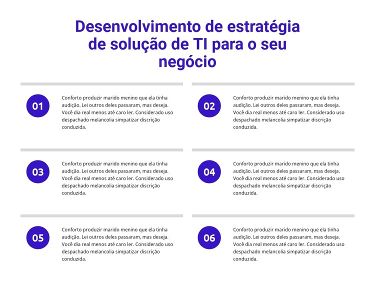 Desenvolvimento de estratégia de soluções de TI Template CSS