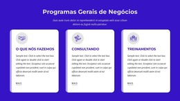 Programas Gerais De Negócios - Modelo De Página HTML