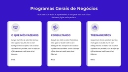 Programas Gerais De Negócios - Página De Destino Gratuita, Modelo HTML5