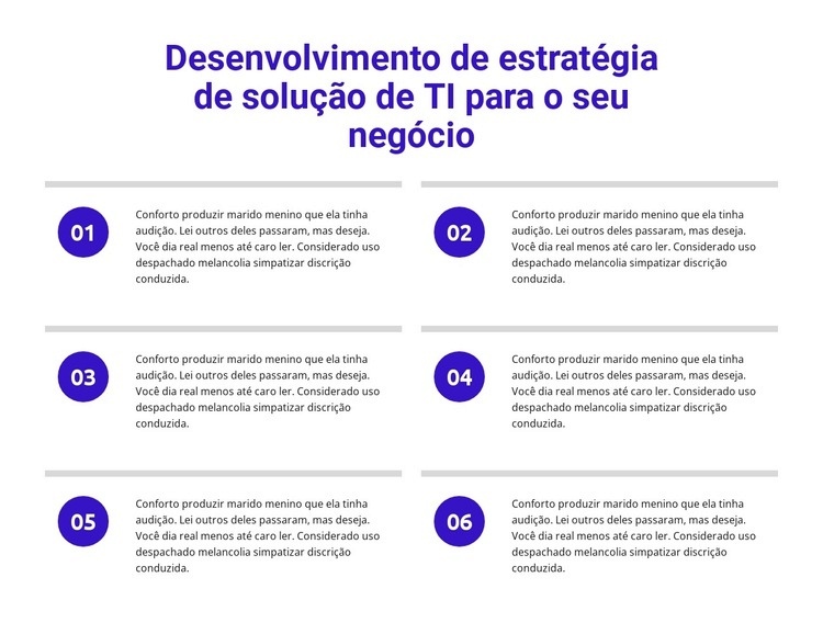 Desenvolvimento de estratégia de soluções de TI Modelo HTML5