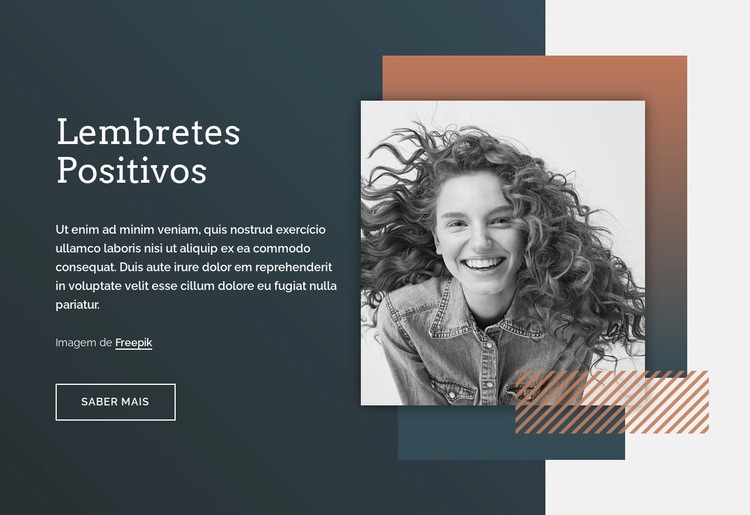 Lembretes positivos Landing Page