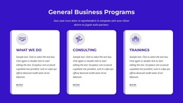Responsive Web Template For General Business Programs